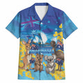 Happy Australia Flag Day Hawaiian Shirt Aussie Animals Grunge Style