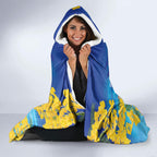Happy Australia Flag Day Hooded Blanket Aussie Animals Grunge Style