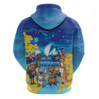 Happy Australia Flag Day Hoodie Aussie Animals Grunge Style