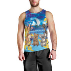 Happy Australia Flag Day Men Tank Top Aussie Animals Grunge Style