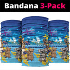 Happy Australia Flag Day Neck Gaiter Aussie Animals Grunge Style