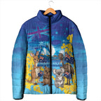 Happy Australia Flag Day Padded Jacket Aussie Animals Grunge Style
