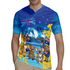 Happy Australia Flag Day Rugby Jersey Aussie Animals Grunge Style
