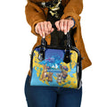 Happy Australia Flag Day Shoulder Handbag Aussie Animals Grunge Style