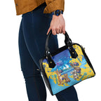 Happy Australia Flag Day Shoulder Handbag Aussie Animals Grunge Style