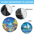 Happy Australia Flag Day Spare Tire Cover Aussie Animals Grunge Style