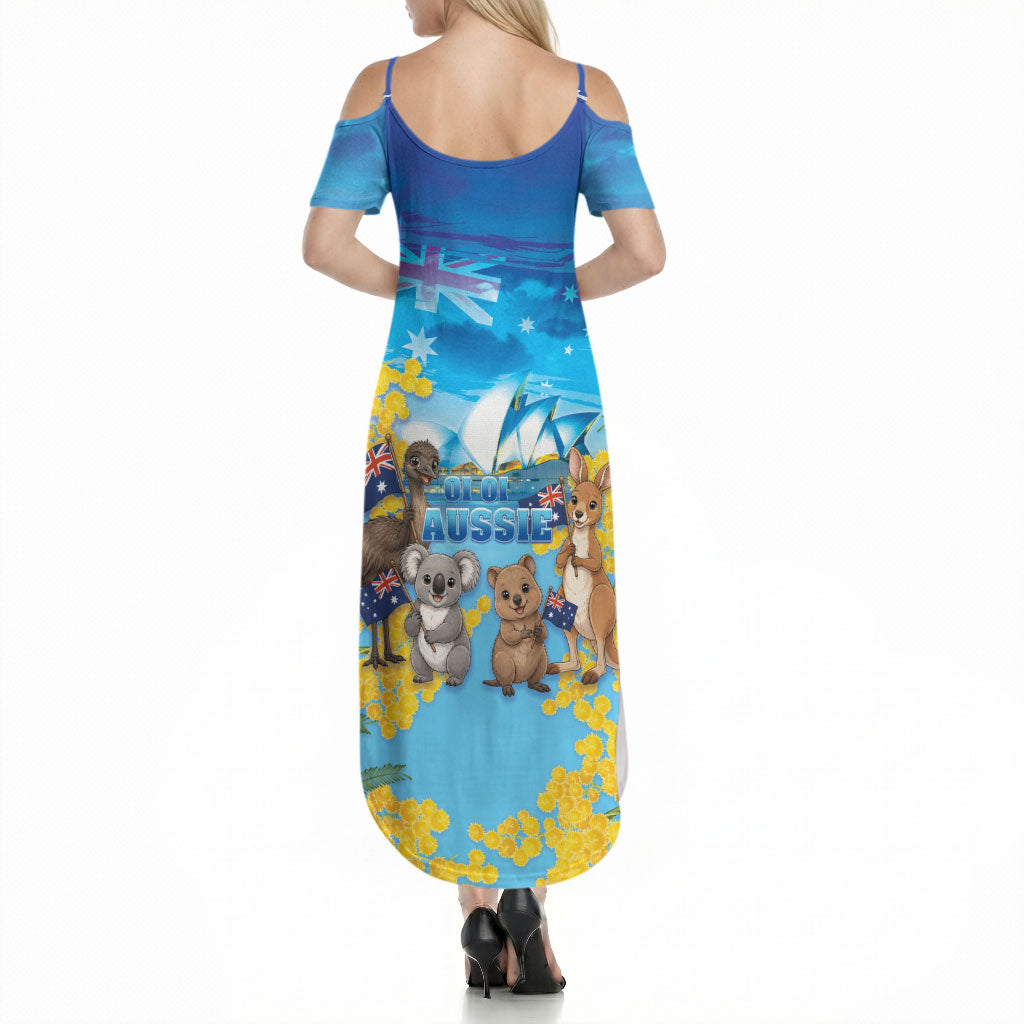Happy Australia Flag Day Summer Maxi Dress Aussie Animals Grunge Style