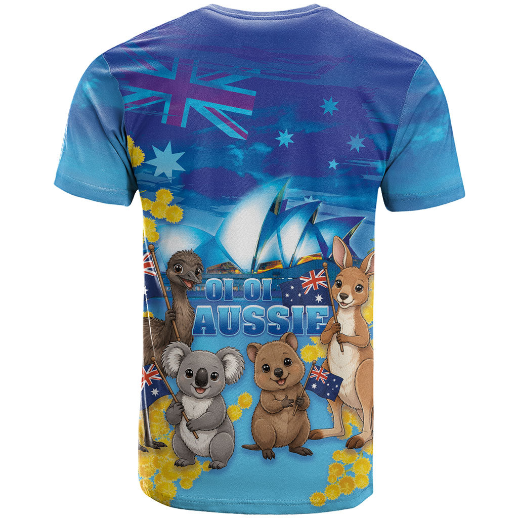 Happy Australia Flag Day T Shirt Aussie Animals Grunge Style
