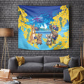 Happy Australia Flag Day Tapestry Aussie Animals Grunge Style