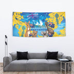 Happy Australia Flag Day Tapestry Aussie Animals Grunge Style