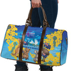 Happy Australia Flag Day Travel Bag Aussie Animals Grunge Style