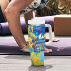 Happy Australia Flag Day Tumbler With Handle Aussie Animals Grunge Style