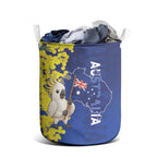 Australia Cockatoo Laundry Basket Aussie Flag With Golden Wattle