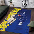 Australia Cockatoo Area Rug Aussie Flag With Golden Wattle