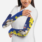 Australia Cockatoo Arm Sleeves Aussie Flag With Golden Wattle