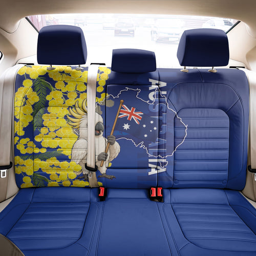 Australia Cockatoo Back Car Seat Cover Aussie Flag With Golden Wattle