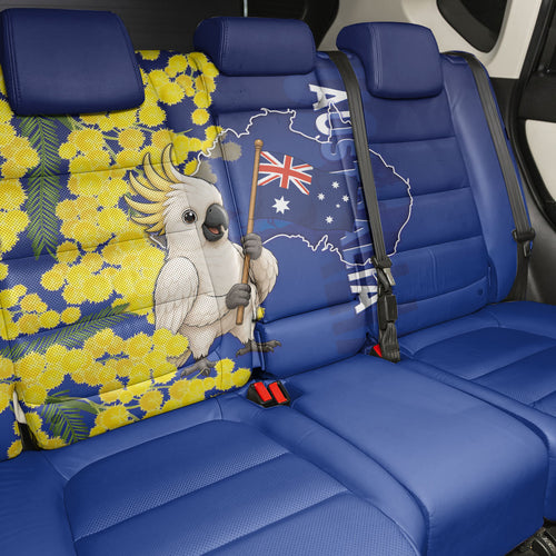 Australia Cockatoo Back Car Seat Cover Aussie Flag With Golden Wattle