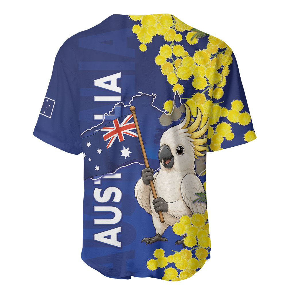 Australia Cockatoo Baseball Jersey Aussie Flag With Golden Wattle