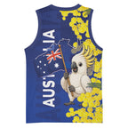 Australia Cockatoo Basketball Jersey Aussie Flag With Golden Wattle