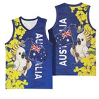 Australia Cockatoo Basketball Jersey Aussie Flag With Golden Wattle