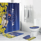 Australia Cockatoo Bathroom Set Aussie Flag With Golden Wattle