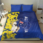Australia Cockatoo Bedding Set Aussie Flag With Golden Wattle