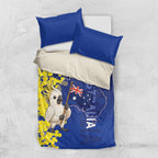 Australia Cockatoo Bedding Set Aussie Flag With Golden Wattle