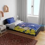 Australia Cockatoo Bedding Set Aussie Flag With Golden Wattle