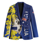 Australia Cockatoo Blazer Aussie Flag With Golden Wattle