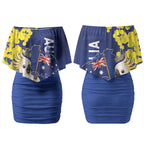 Australia Cockatoo Couples Matching Off Shoulder Short Dress and Hawaiian Shirt Aussie Flag With Golden Wattle