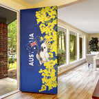 Australia Cockatoo Door Cover Aussie Flag With Golden Wattle
