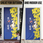 Australia Cockatoo Door Cover Aussie Flag With Golden Wattle
