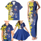 Australia Cockatoo Family Matching Tank Maxi Dress and Hawaiian Shirt Aussie Flag With Golden Wattle