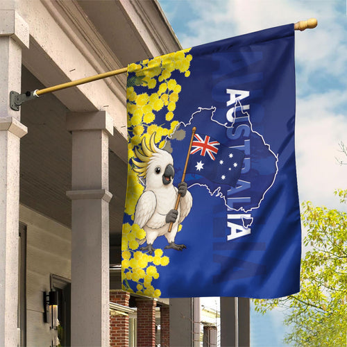 Australia Cockatoo Garden Flag Aussie Flag With Golden Wattle