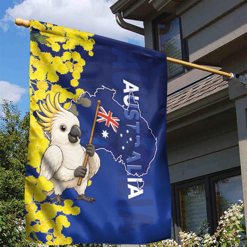 Australia Cockatoo Garden Flag Aussie Flag With Golden Wattle