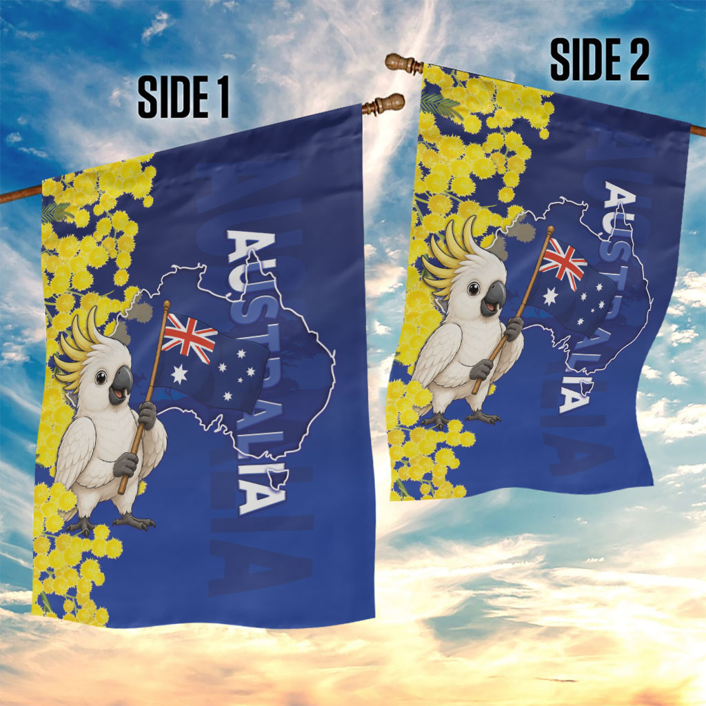 Australia Cockatoo Garden Flag Aussie Flag With Golden Wattle