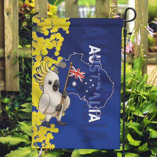 Australia Cockatoo Garden Flag Aussie Flag With Golden Wattle