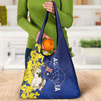 Australia Cockatoo Grocery Bag Aussie Flag With Golden Wattle