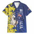 Australia Cockatoo Hawaiian Shirt Aussie Flag With Golden Wattle