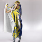 Australia Cockatoo Hooded Blanket Aussie Flag With Golden Wattle
