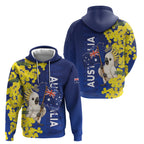 Australia Cockatoo Hoodie Aussie Flag With Golden Wattle
