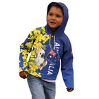 Australia Cockatoo Kid Hoodie Aussie Flag With Golden Wattle