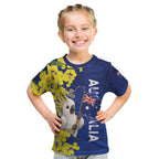 Australia Cockatoo Kid T Shirt Aussie Flag With Golden Wattle