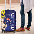 Australia Cockatoo Luggage Cover Aussie Flag With Golden Wattle