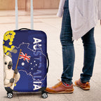Australia Cockatoo Luggage Cover Aussie Flag With Golden Wattle