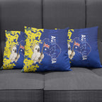 Australia Cockatoo Pillow Cover Aussie Flag With Golden Wattle