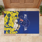 Australia Cockatoo Rubber Doormat Aussie Flag With Golden Wattle