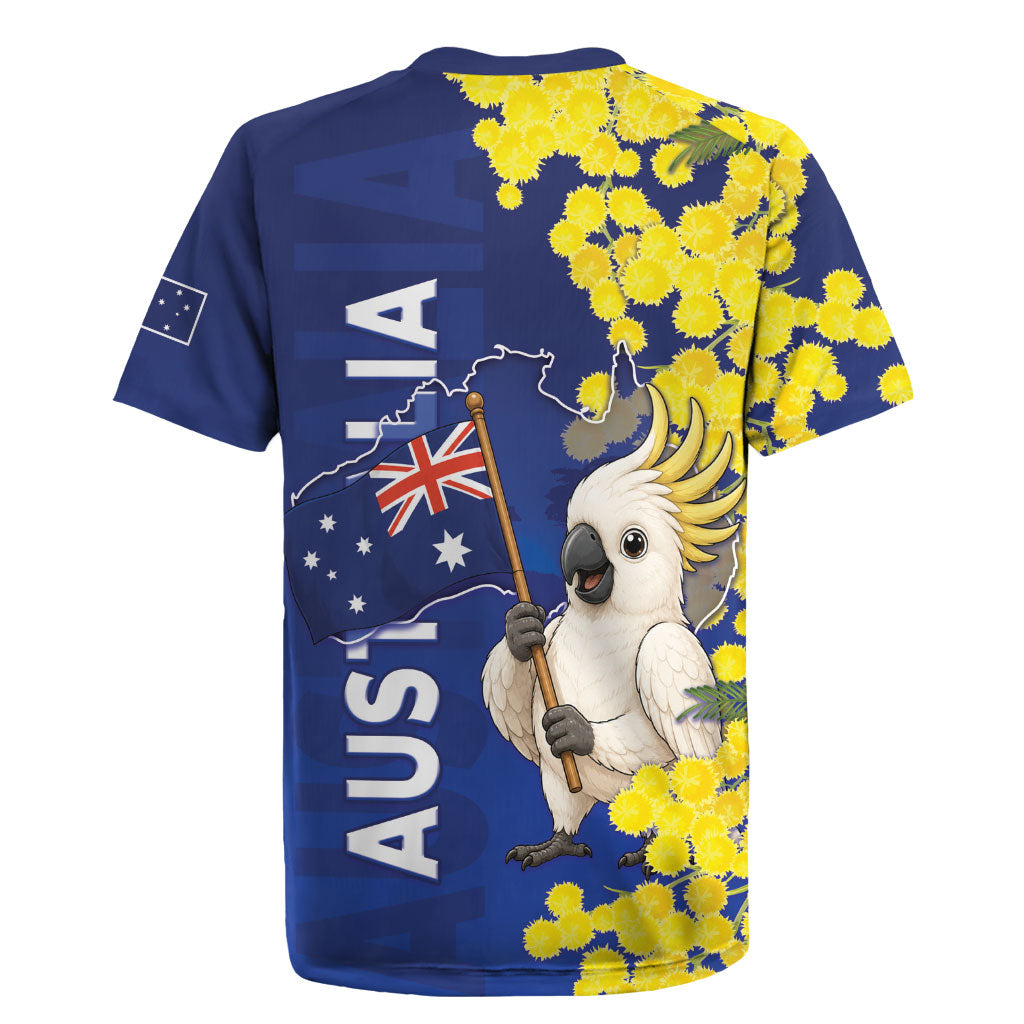 Australia Cockatoo Rugby Jersey Aussie Flag With Golden Wattle