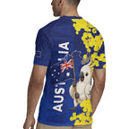 Australia Cockatoo Rugby Jersey Aussie Flag With Golden Wattle