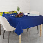 Australia Cockatoo Tablecloth Aussie Flag With Golden Wattle